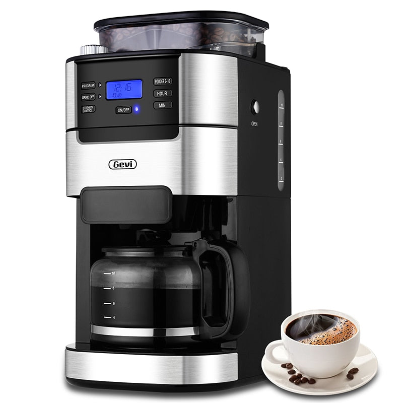 10-Cup Drip Coffee Maker Grind and Brew Automatic Coffee Machine with Built  New